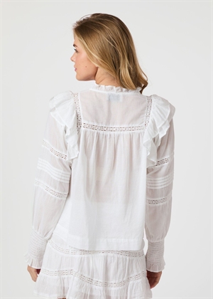 Mauri s voile bluse White Neo Noir 